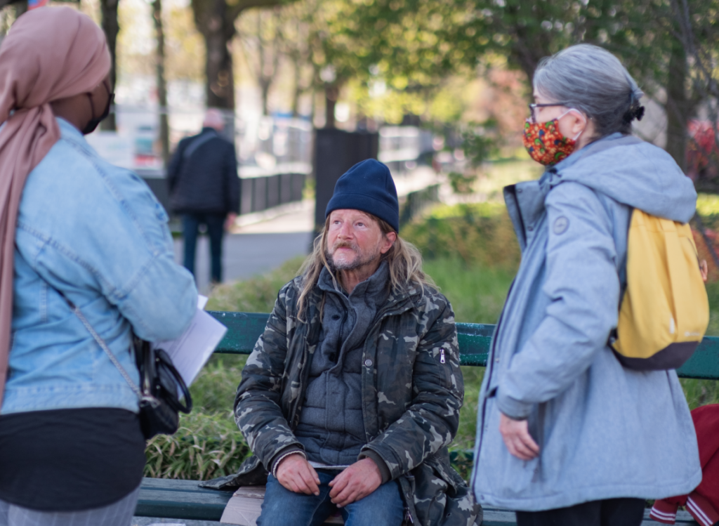 Rencontre avec une personne de la rue